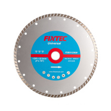 FIXTEC Turbo Rim Saw Blade Diamond Cutting Disc For Concrete Masonry Stone